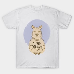 Hand Drawn Illustrations No Drama Llama No Dllama Llama Gift T-Shirt